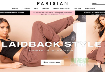 ParisianFashion英国时尚女装购物网站
