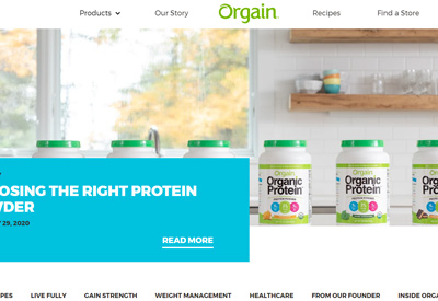 Orgain 美国蛋白质粉品牌网站