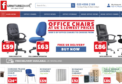 Furniture@Work英国办公家具用品购物网站
