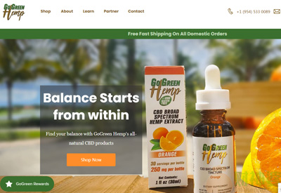 Gogreenhemp美国CBD大麻保健品牌网站