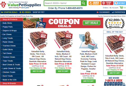 Value Pet Supplies 美国宠物用品网站