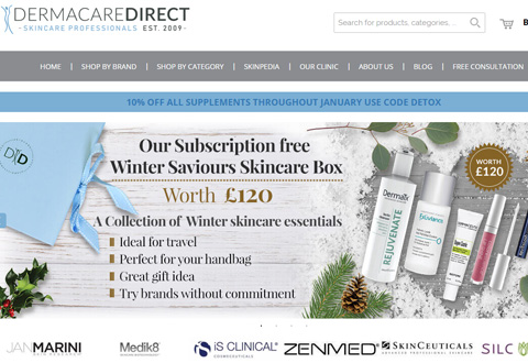 Dermacare Direct 英国专业护肤品牌网站