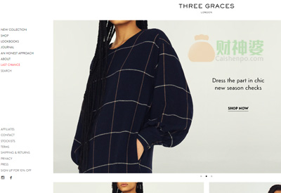 ThreeGracesLondon英国奢华服饰品牌网站