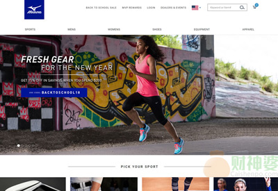 Mizuno日本美津浓运动品牌美国网站