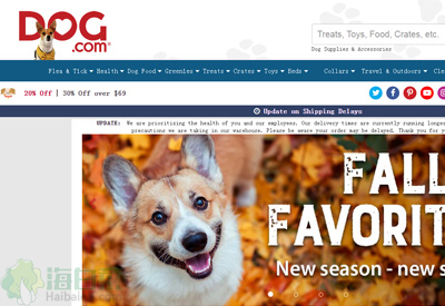 Dog.com美国宠物狗狗用品海淘网站