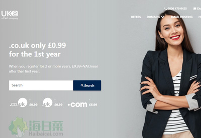 UK2英国域名注册与服务器主机服务网站